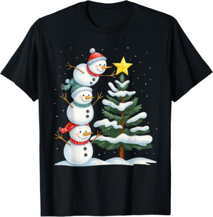 Funny Christmas Snowman Topper Tree Holiday Family Men Women