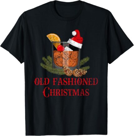 Love That Country Life Whiskey Old Fashioned Christmas Funny Bourbon Cocktail Drink T Shirt