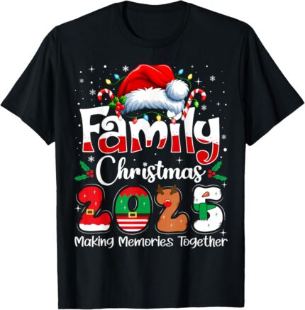 Family Christmas 2025 Matching Outfit Xmas Squad Santa T Shirt