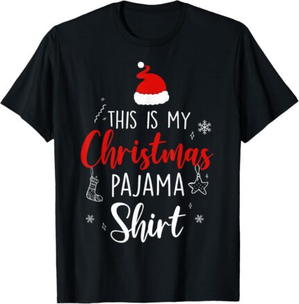 Funny Christmas PJ Men Women PJS for Family T Shirt