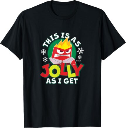 Inside Out 2 - Anger Christmas This Is As Jolly As I Get T Shirt